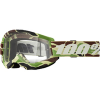 100% PERCENT STRATA 2 WAR CAMO CLEAR GOGGLES
