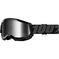 100% PERCENT STRATA 2 BLACK/SILVER MIRROR GOGGLES