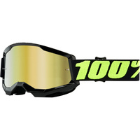 100% PERCENT STRATA 2 UPSOL GOLD MIRROR GOGGLES