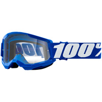 100% PERCENT STRATA 2 BLUE CLEAR KIDS GOGGLES
