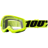 100% PERCENT STRATA 2 YOUTH YELLOW CLEAR GOGGLES