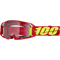 100% PERCENT ARMATIC RED CLEAR GOGGLES