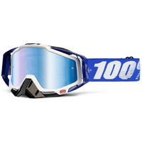 100% PERCENT RACECRAFT COBALT BLUE TINTED GOGGLES