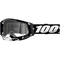 100% PERCENT RACECRAFT 2 BLACK CLEAR GOGGLES