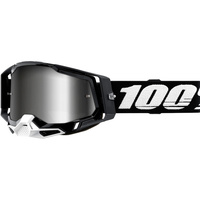 100% PERCENT RACECRAFT 2 BLACK/SILVER MIRROR GOGGLES