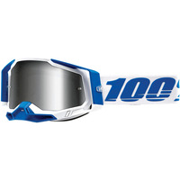 100% PERCENT RACECRAFT 2 ISOLA FLASH SILVER GOGGLES