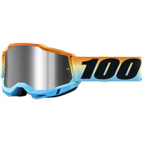 100% PERCENT ACCURI 2 SUNSET FLASH SILVER GOGGLES