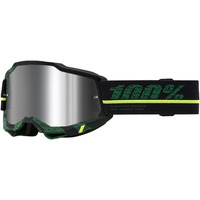 100% PERCENT ACCURI 2 OVERLORD FLASH SILVER GOGGLES