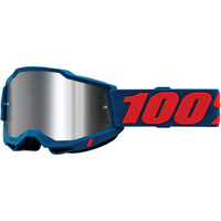 100% PERCENT ACCURI 2 ODEON FLASH SILVER GOGGLES