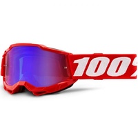 100% PERCENT ACCURI 2 YOUTH RED / BLUE MIRROR GOGGLES