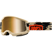 100% PERCENT STRATA 2 KOMBAT TRUE GOLD GOGGLES