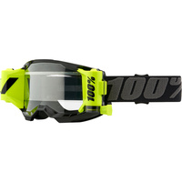 100% PERCENT STRATA 2 FORECAST BLACK CLEAR GOGGLES