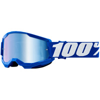 100% PERCENT STRATA 2 BLUE MIRROR KIDS GOGGLES