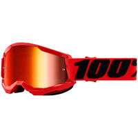 100% PERCENT STRATA 2 YOUTH RED MIRROR GOGGLES