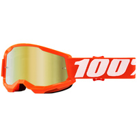 100% PERCENT STRATA 2 YOUTH ORANGE / GOLD MIRROR GOGGLES