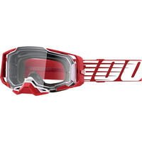 100% PERCENT ARMEGA OVERSIZED DEEP RED CLEAR GOGGLES
