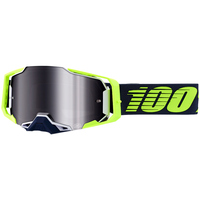 100% PERCENT ARMEGA DEKER SILVER MIRROR GOGGLES