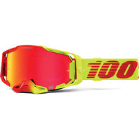 100% PERCENT ARMEGA SOLARIS HIPER RED MIRROR GOGGLES