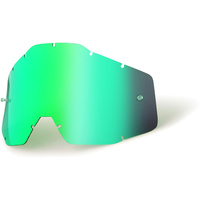 100% RACECRAFT, ACCURI & STRATA GREEN MIRROR LENS