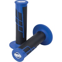 PRO TAPER CLAMP ON BLUE/BLACK HALF WAFFLE GRIPS