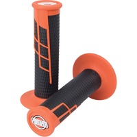 PRO TAPER CLAMP ON ORANGE/BLACK HALF WAFFLE GRIPS