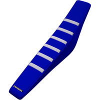 STRIKE SEATS YAMAHA YZ65 18-25 GRIPPER RIBBED WHITE / BLUE / BLUE SEAT COVER