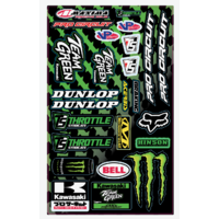 THROTTLE SYNDICATE TEAM GREEN TEAM UNIVERSAL DECAL SHEET