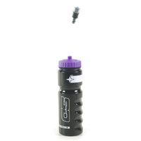 SD WATER BOTTLE BLACK/PURPLE WITH STRAW