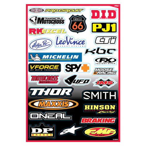 FACTORY EFFEX FX SPONSOR STICKER SHEET B