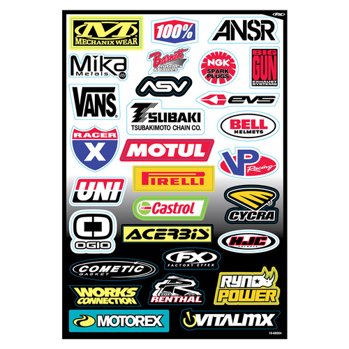 FACTORY EFFEX FX SPONSOR STICKER SHEET C