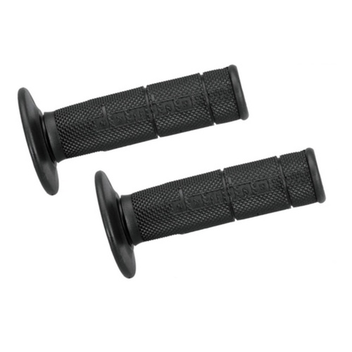DOMINO ENDURO BLACK HALF WAFFLE GRIPS
