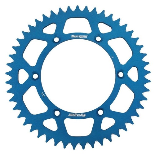 SUPERSPROX YAMAHA YZ/YZF/WR/WRF BLUE ALLOY REAR SPROCKET - 47 TEETH
