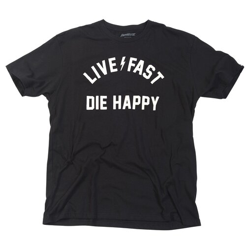 FASTHOUSE DIE HAPPY BLACK TEE - SM