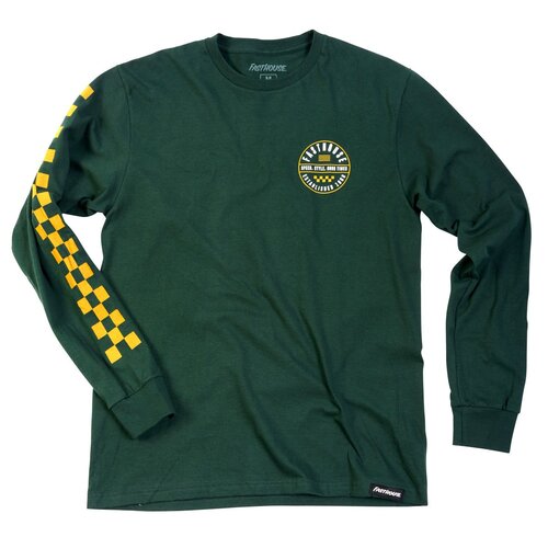 FASTHOUSE STATEMENT LONG SLEEVE FOREST GREEN TEE - SM
