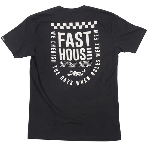 FASTHOUSE ESSENTIAL BLACK TEE SHIRT - SM