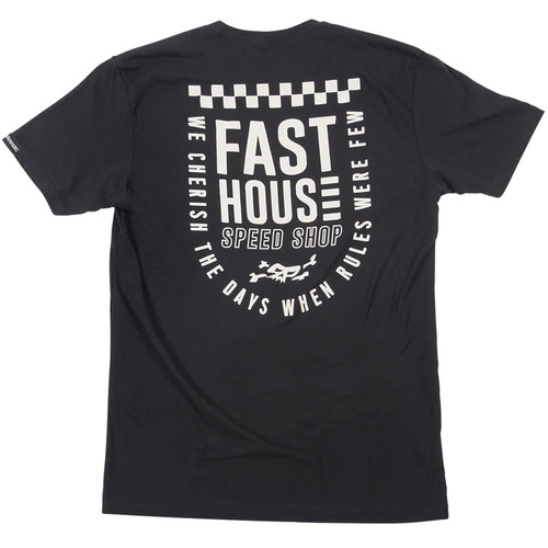 FASTHOUSE ESSENTIAL BLACK TEE SHIRT - MD