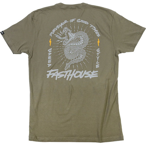 FASTHOUSE VENOM LIGHT OLIVE TEE SHIRT - SM