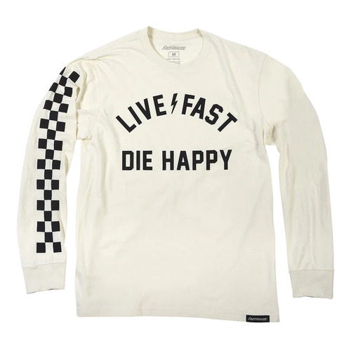 FASTHOUSE DIE HAPPY NATURAL LONG SLEEVE TEE - SM