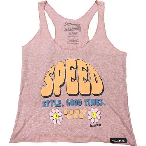 FASTHOUSE PEACHY KEEN HEATHER PEACH WOMENS CROP TANK - XS/SM