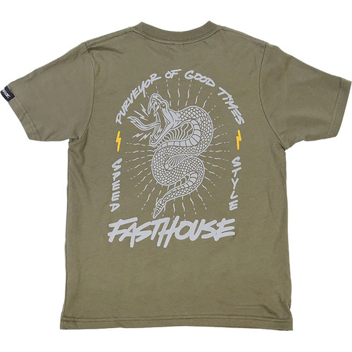 FASTHOUSE VENOM LIGHT OLIVE KIDS TEE SHIRT - LG