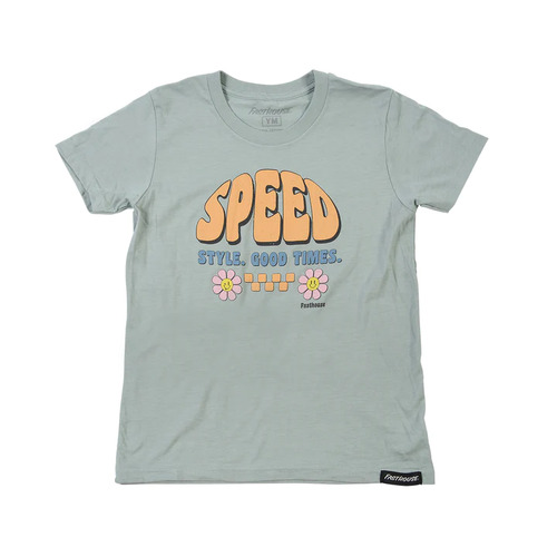 FASTHOUSE PEACHY KEEN HEATHER BLUE GIRLS TEE - MD