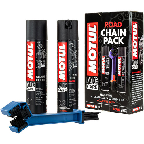 MOTUL ROAD CHAIN LUBE / CLEANER / BRUSH 3 PACK