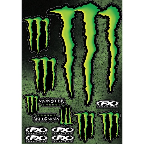 FACTORY EFFEX FX MONSTER ENERGY STICKER SHEET XL