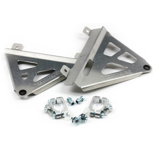 WORKS CONNECTION YAMAHA YZ250F 24-26 YZ450F 23-26 SILVER RADIATOR BRACES