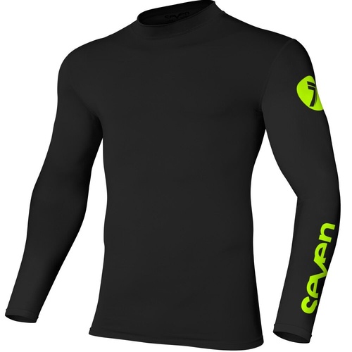 SEVEN 26.1 ZERO BLACK / FLO YELLOW COMPRESSION JERSEY - S