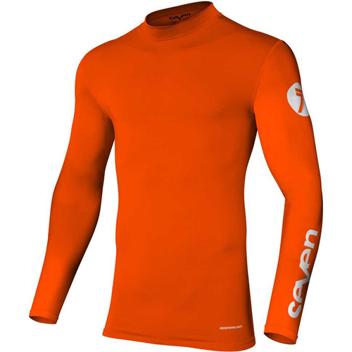SEVEN ZERO STAPLE FLO ORANGE KIDS COMPRESSION JERSEY - M