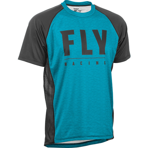 FLY RACING MTB SUPER D BLUE HEATHER BLACK JERSEY - MD