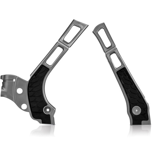 ACERBIS YAMAHA YZ / WR 125 / 250 X-GRIP SILVER / BLACK FRAME GUARDS