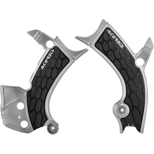 ACERBIS YAMAHA WR / YZ250 / 450F 18-23 SILVER / BLACK X-GRIP FRAME GUARDS