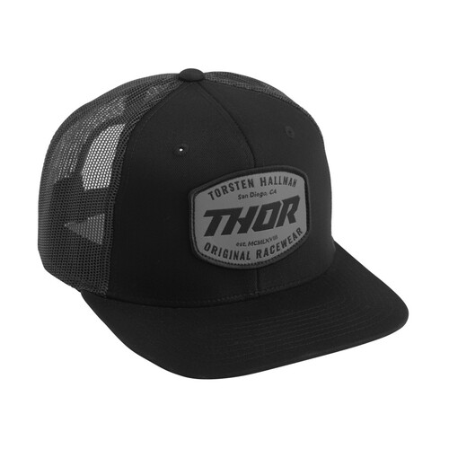 THOR CALIBER BLACK / GREY TRUCKER SNAPBACK